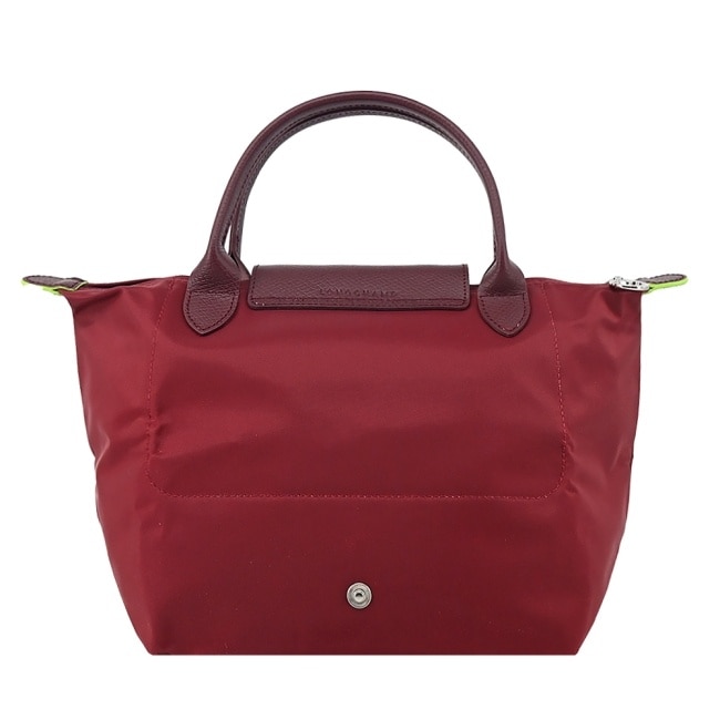 LONGCHAMP LE PLIAGE GREEN系列刺繡手提水餃包(小/紅石榴)1621-919-P98