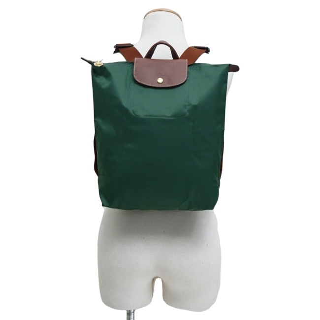 LONGCHAMP LE PLIAGE系列摺疊後背包(中/英式綠)10284-089-P95