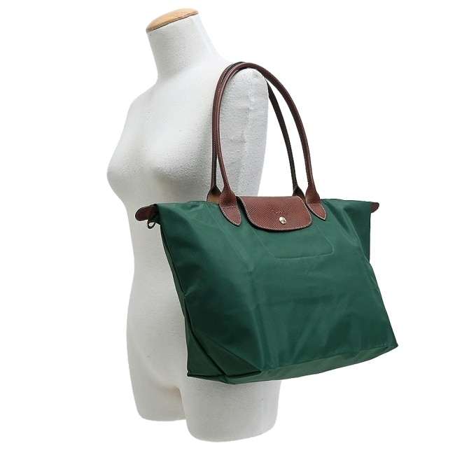LONGCHAMP LE PLIAGE系列肩背水餃包(大/英式綠)1899-089-P95