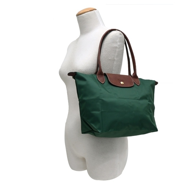 LONGCHAMP LE PLIAGE系列肩背水餃包(中/英式綠)2605-089-P95