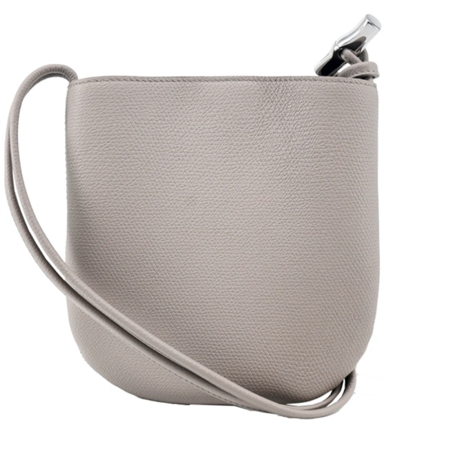 LONGCHAMP LE ROSEAU系列竹節牛皮雙肩帶斜背包(小/泥褐)10299-HFP-266