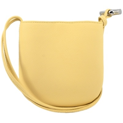 LONGCHAMP LONGCHAMP LE ROSEAU系列竹節牛皮雙肩帶斜背包(小/小雞黃)10299-HFP-M12