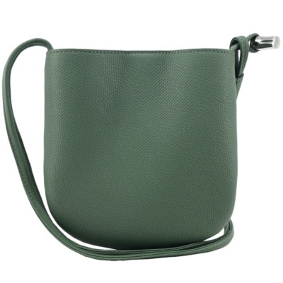 LONGCHAMP LONGCHAMP LE ROSEAU系列竹節牛皮雙肩帶斜背包(小/奧勒岡綠)10299-HFP-M16