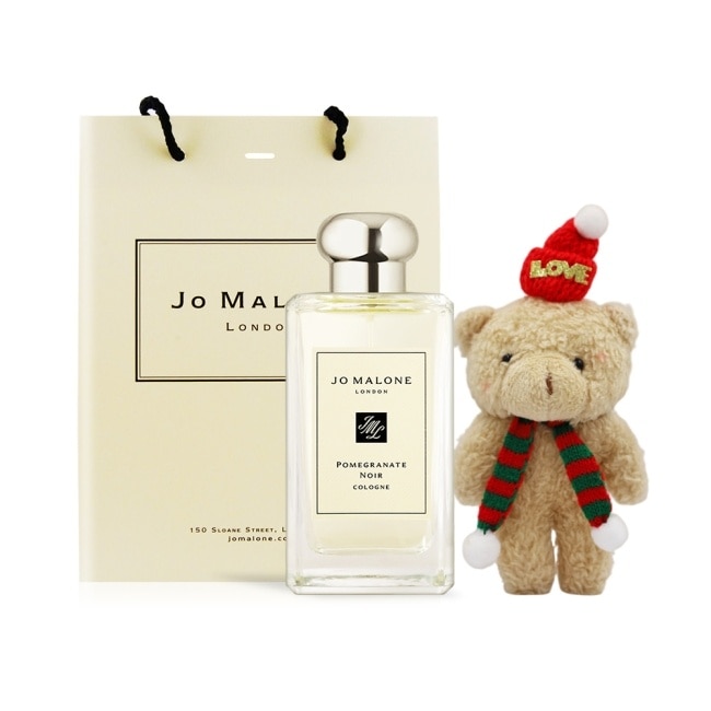 Jo Malone 限定香氛小熊禮袋組(黑石榴香水(100ml)+聖誕熊+品牌提袋)-國際航空版