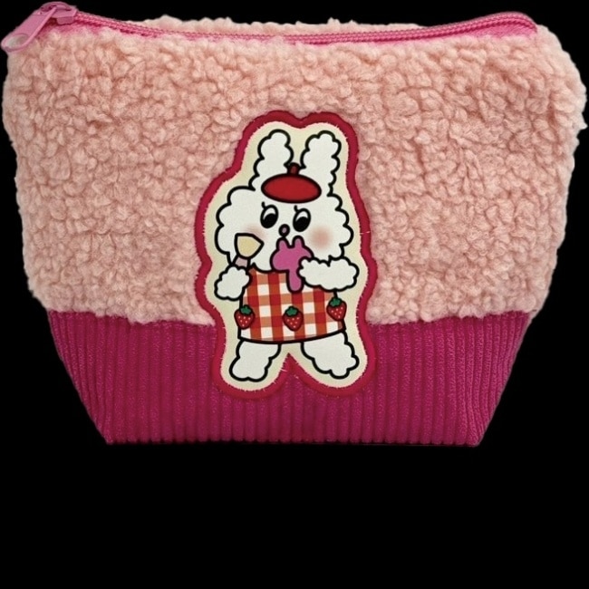 BUNNI KONBINY異材質拼接化妝包- SASA粉款