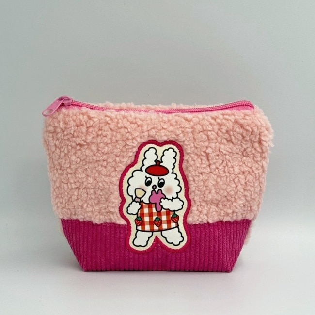 BUNNI KONBINY異材質拼接化妝包- SASA粉款