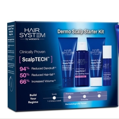 HAIR SYSTEM by watsons Hair System 頭皮護理入門組合(含洗髮露50ml去角質30g養髮精華液8ml髮膜30ml)