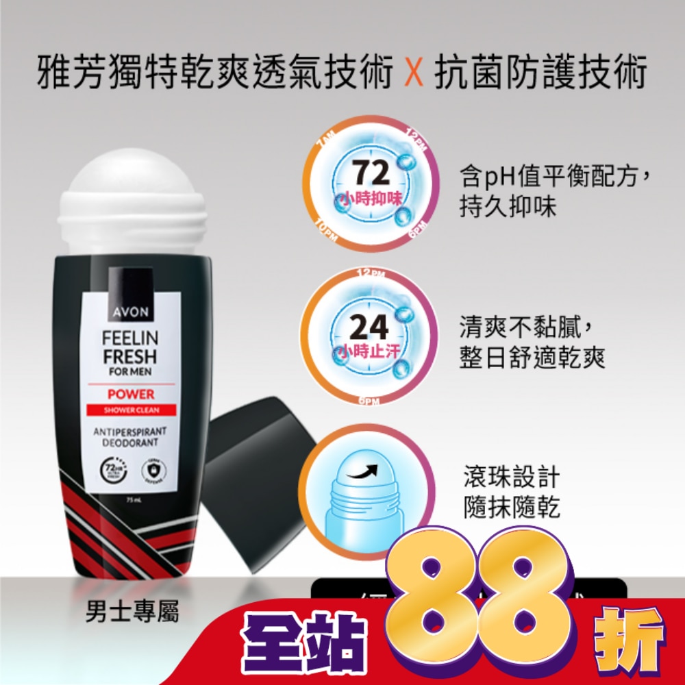 雅芳乾適防汗制汗體香劑75ml(For Men)