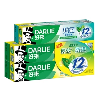 Darlie 好來 DARLIE好來超氟+清新防護牙膏2+1超值組(120gx2+80gx1)