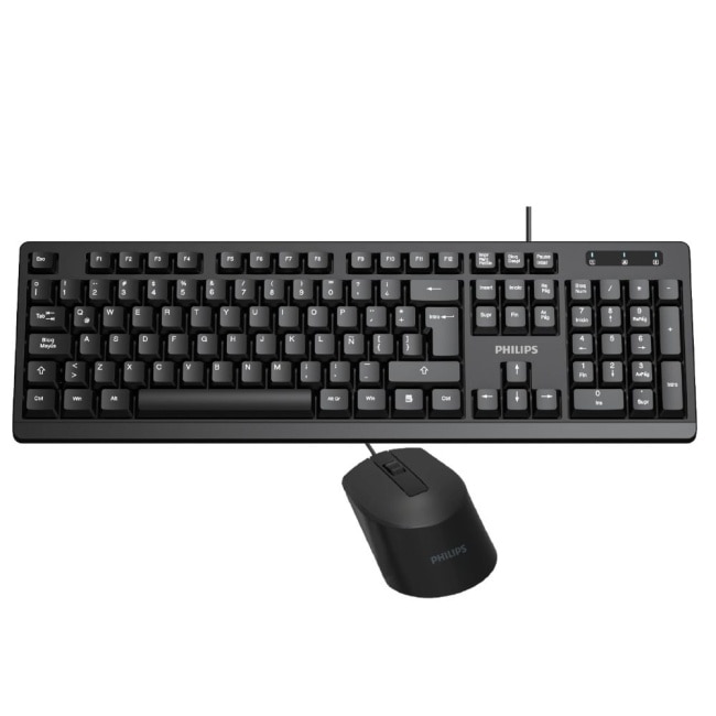 PHILIPS 104鍵有線鍵盤滑鼠組-SPT6234