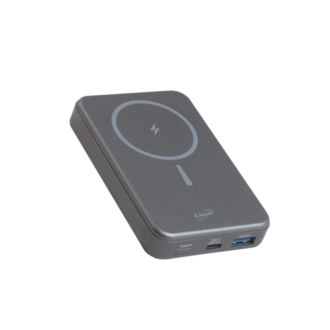 E-books B124【台灣製造】石墨烯技術三輸出鋁製磁吸數顯行動電源