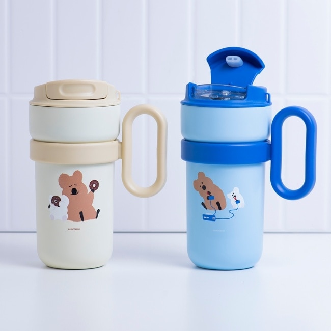 DINOTAENG 森心舒暢保溫杯480ml-藍色