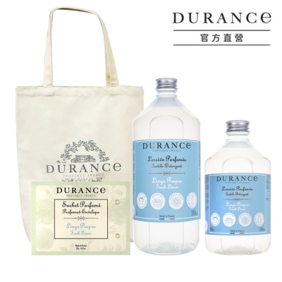 DURANCE DURANCE朵昂思 清新亞麻香氛洗衣精組(1L+500ml+香封+帆布托特包)-專櫃公司貨