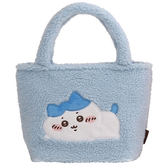 CHIIKAWA絨毛小提袋 - 小八貓款(藍)