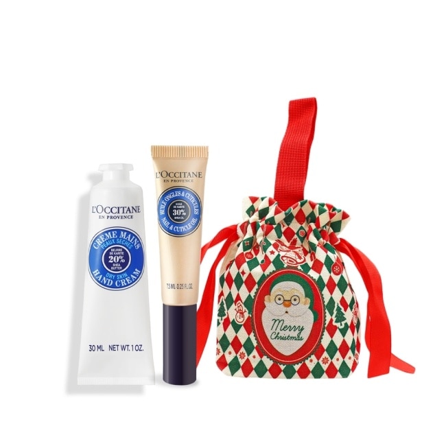 L’OCCITANE 歐舒丹 乳油木護手修護組[護手霜+指緣油]-聖誕交換禮物-專櫃公司貨