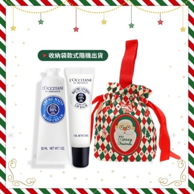 L’OCCITANE 歐舒丹 L’OCCITANE 歐舒丹 親親護唇護手保養組[乳油木護手霜+乳油木保濕護唇膏]-聖誕交換禮物-專櫃公司貨