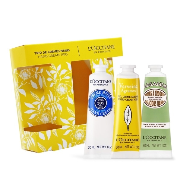 L’OCCITANE 歐舒丹 經典3入護手霜禮盒[乳油木+果漾馬鞭草+杏仁]-送禮必備-專櫃公司貨