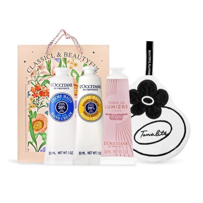 L’OCCITANE 歐舒丹 秘密花園3入手霜組[乳油木+乳油木香草+純境之光]-送禮必備-專櫃公司貨
