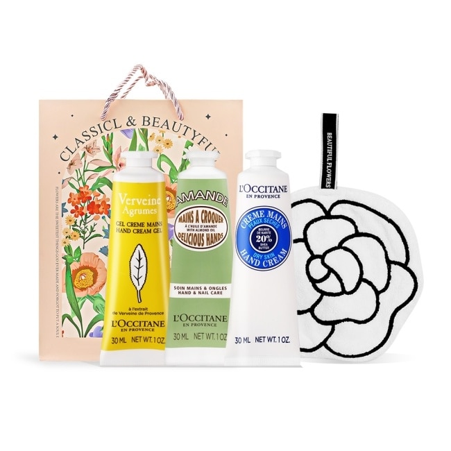 L’OCCITANE 歐舒丹 秘密花園3入手霜組[乳油木+果漾馬鞭草+杏仁]-送禮必備-專櫃公司貨