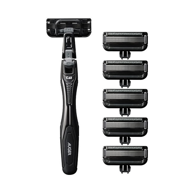 貝印 AUGER刮鬍刀(刀架+6個刀片)AG-6H