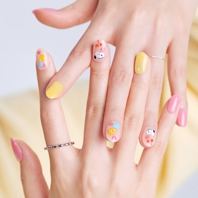 Dashing Diva Dashing Diva x Snoopy/P頂級璀燦美甲片-塗鴉史努比-30片