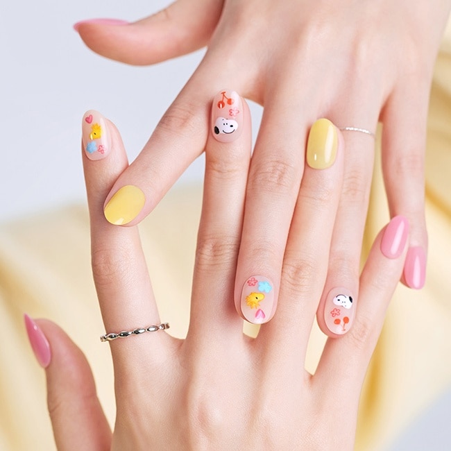 Dashing Diva x Snoopy/P頂級璀燦美甲片-塗鴉史努比-30片