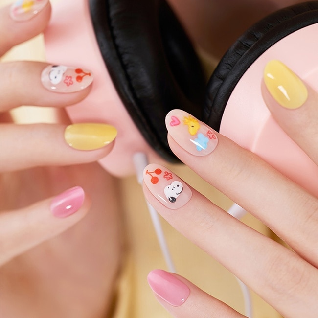 Dashing Diva x Snoopy/P頂級璀燦美甲片-塗鴉史努比-30片