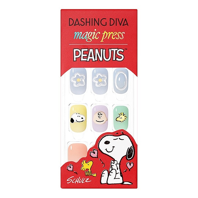 Dashing Diva x Snoopy/P頂級璀燦美甲片-心情史努比-30片