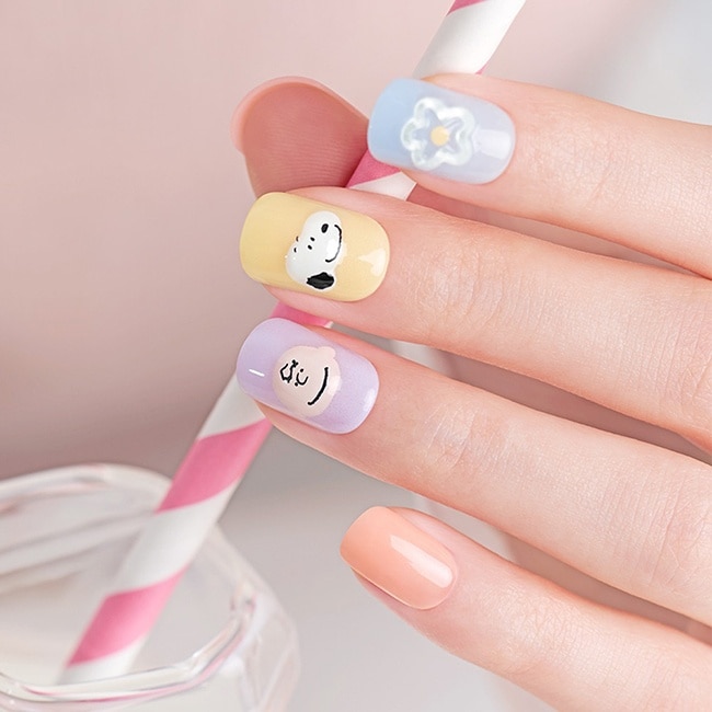 Dashing Diva x Snoopy/P頂級璀燦美甲片-心情史努比-30片