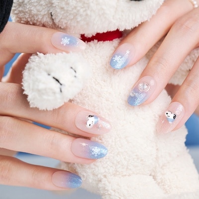 Dashing Diva Dashing Diva x Snoopy/P頂級璀燦美甲片-雪國史努比-30片