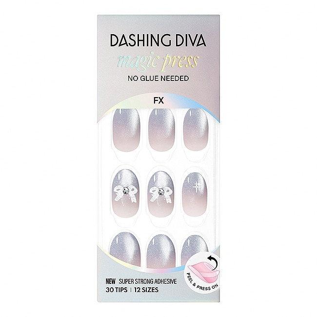 Dashing Diva/F 時尚潮流美甲片-銀絲柔彩-30片
