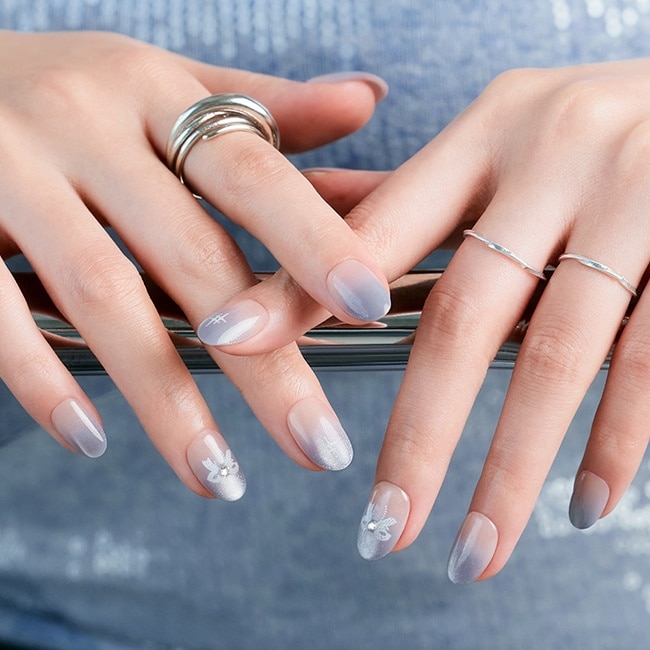 Dashing Diva/F 時尚潮流美甲片-銀絲柔彩-30片