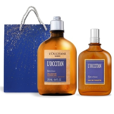 L OCCITANE L’OCCITANE 歐舒丹 風格男士香氛沐浴組[沐浴膠+香水]-國際航空版