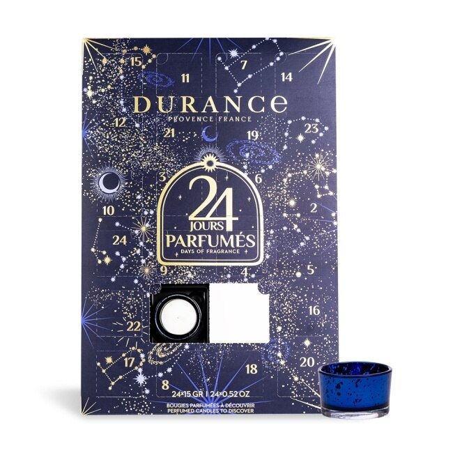 DURANCE朵昂思 星夜聖誕倒數日曆-[香氛蠟燭15gx24+燭台]-專櫃公司貨