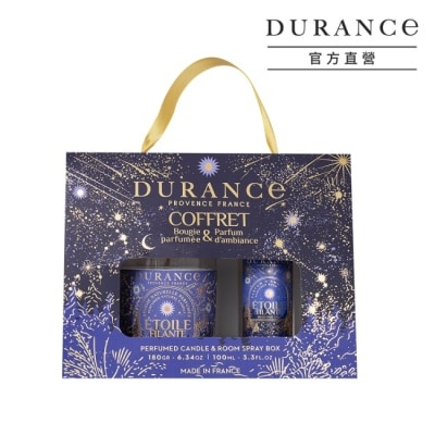 DURANCE 朵昂思 DURANCE朵昂思 閃耀流星香氛蠟燭噴霧禮盒[蠟燭180g+居家噴霧100ml]-節慶版E-專櫃公司貨