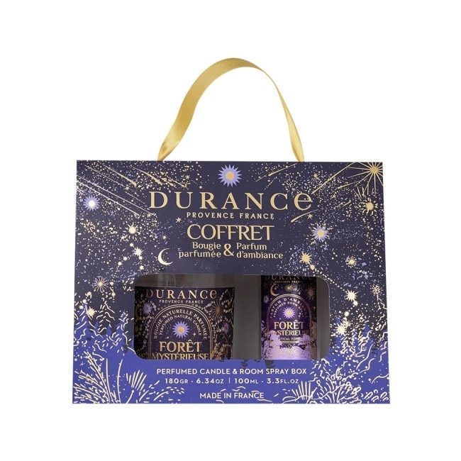 DURANCE朵昂思 神秘森林香氛蠟燭噴霧禮盒[蠟燭180g+居家噴霧100ml]-節慶版E-專櫃公司貨