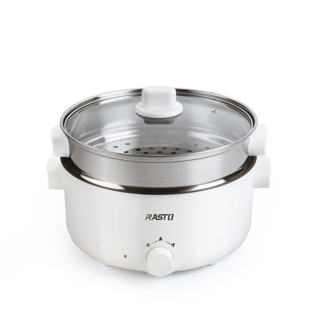 RASTO AP8 溫控3L雙層多功能不沾料理鍋附蒸籠