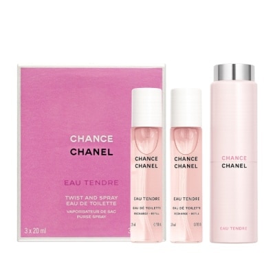 CHANEL 香奈兒 CHANEL 香奈兒 CHANCE 淡香水粉紅甜蜜版(20mlX3)EDT-國際航空版