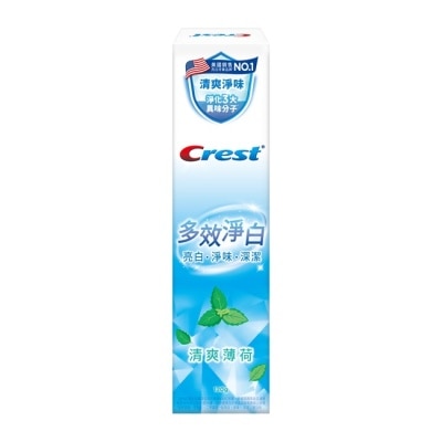 美國 CREST Crest多效淨白牙膏清爽薄荷120g