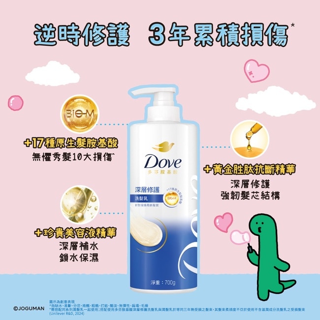 多芬胺基酸深層修護洗髮乳x JOGUMAN超值組700g