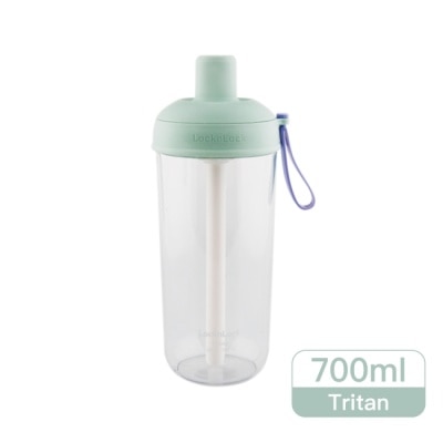 LOCK&LOCK樂扣樂扣 樂扣樂扣嚼對搖搖吸管杯700ml/迷霧薄荷綠