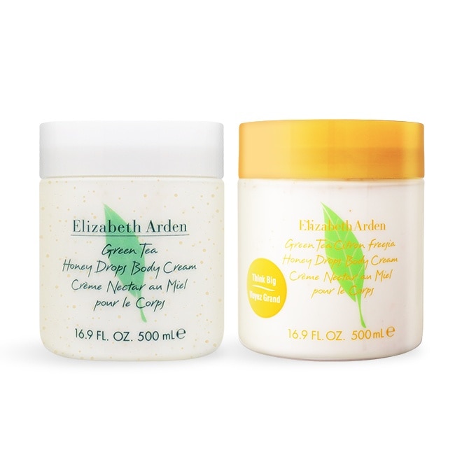 ARDEN 雅頓 綠茶沐湯蜜滴舒體霜(500ml)+小蒼蘭蜜滴舒體霜(500ml)-國際航空版