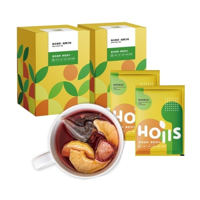 有果乾茶隨身包12入組-蜜香莓果紅茶6入、蘋果洛神紅茶6入