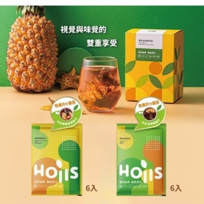 Hoiis好集食 有果乾茶隨身包12入組-蜜香莓果紅茶6入、蘋果洛神紅茶6入