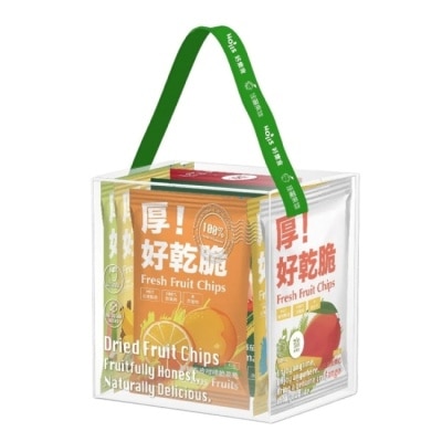 Hoiis好集食 好乾脆臺灣脆果乾7入禮盒_芒果/鳳梨/香蕉/芭樂/橘子/西瓜/蕃茄各1 聖誕交換禮物推薦