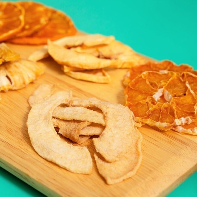 原味無糖果乾超值6包包含:芒果.鳳梨.橘子.紅龍果.蘋果.水梨各1包