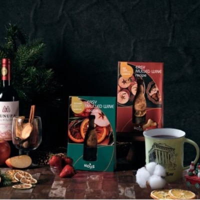 Hoiis好集食 派對款紅酒香料包2盒組_蘋果水蜜桃、桂花迷迭香各一(可煮750ml)