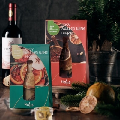 Hoiis好集食 派對款紅酒香料包2盒組_黃檸檬柑橘、桂花迷迭香各一(可煮750ml)