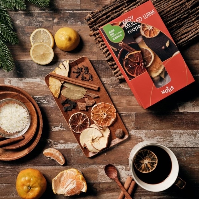 派對款熱紅酒香料包2盒1組_黃檸檬柑橘、蘋果水蜜桃各一(可煮750ml) 聖誕節禮盒