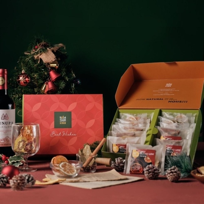 雙果味紅酒香料包_聖誕禮盒組12入(附禮品袋)_(柑橘+檸檬各6入)